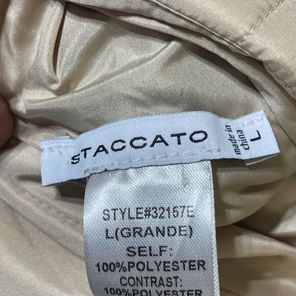 Staccato Reversible Puffer Vest Maroon Tan Women's Size L Large Mock Neck - Picture 7 of 9